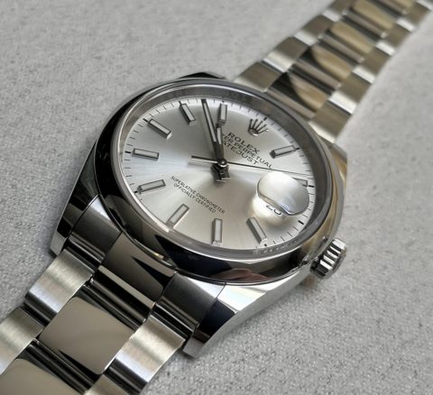 rolex 126200 silver