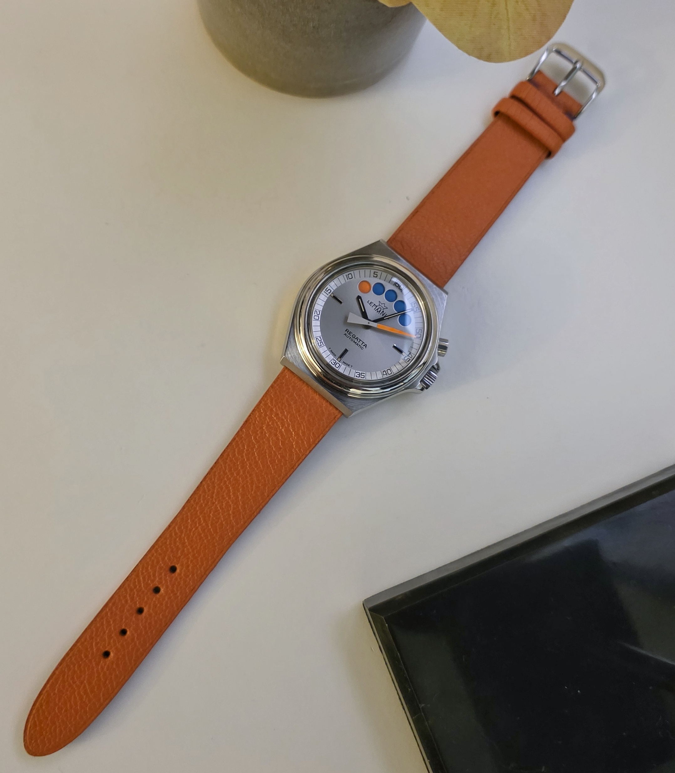 Chronographe Lemania Regatta 9856 70s Yachting vintage