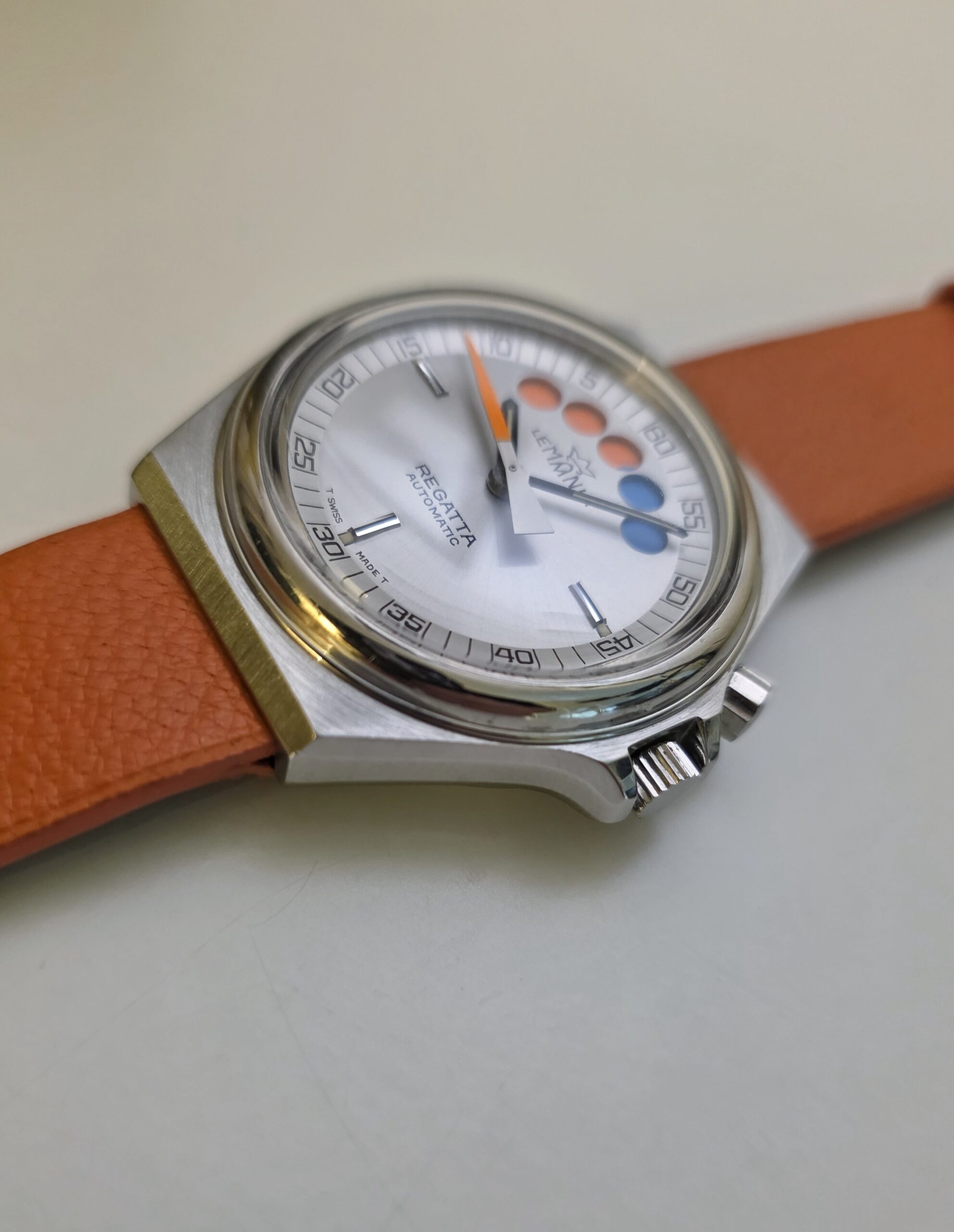 Chronographe Lemania Regatta 9856 70s Yachting vintage