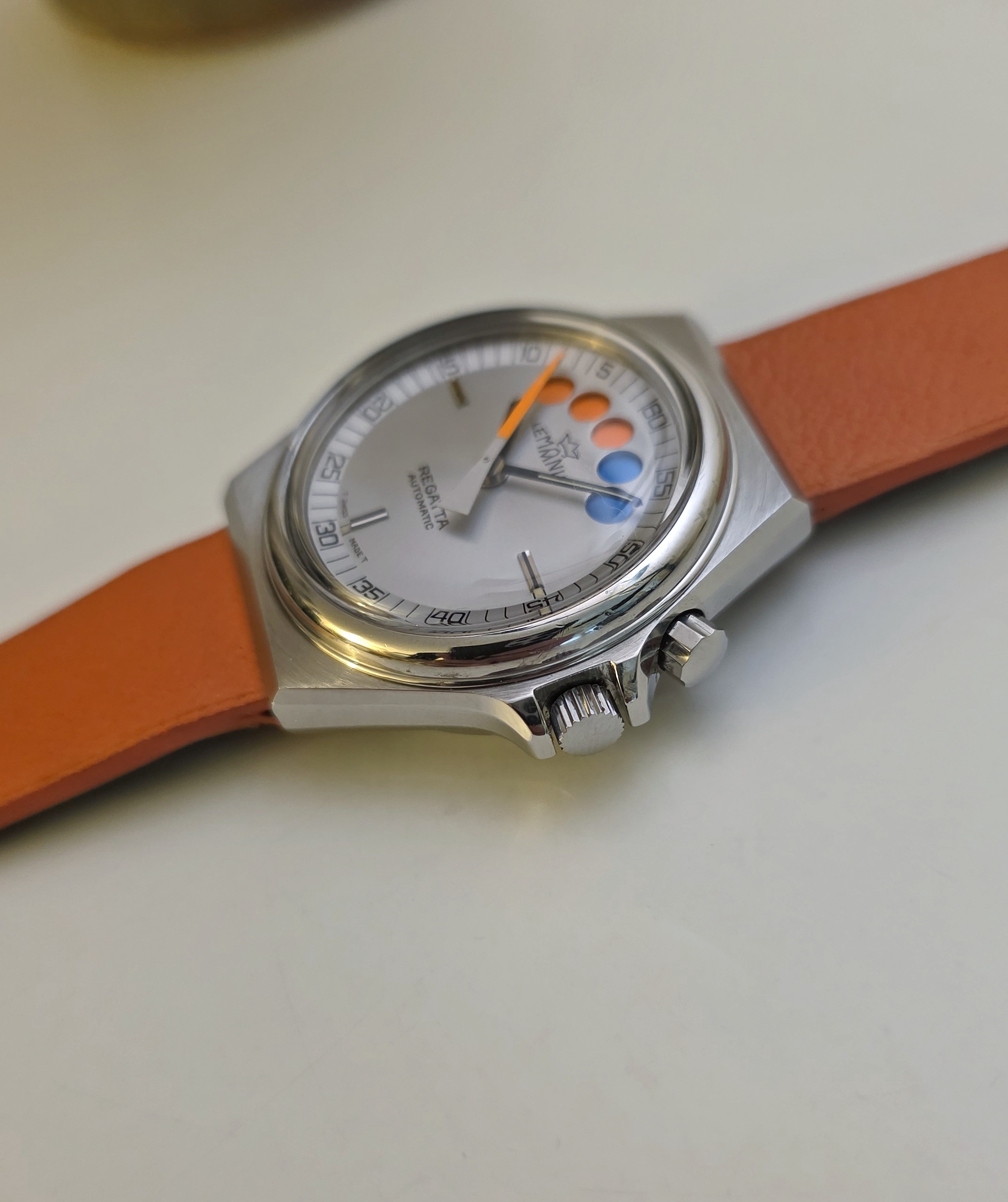 Chronographe Lemania Regatta 9856 70s Yachting vintage