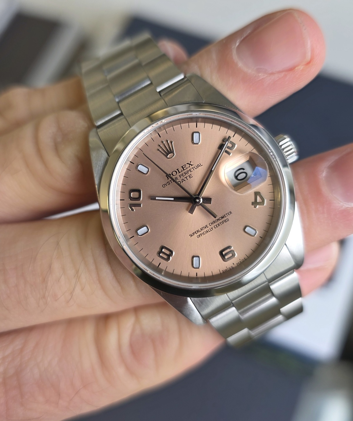 Rolex Oyster Perpetual Date 15200 Salmon Full set 2004