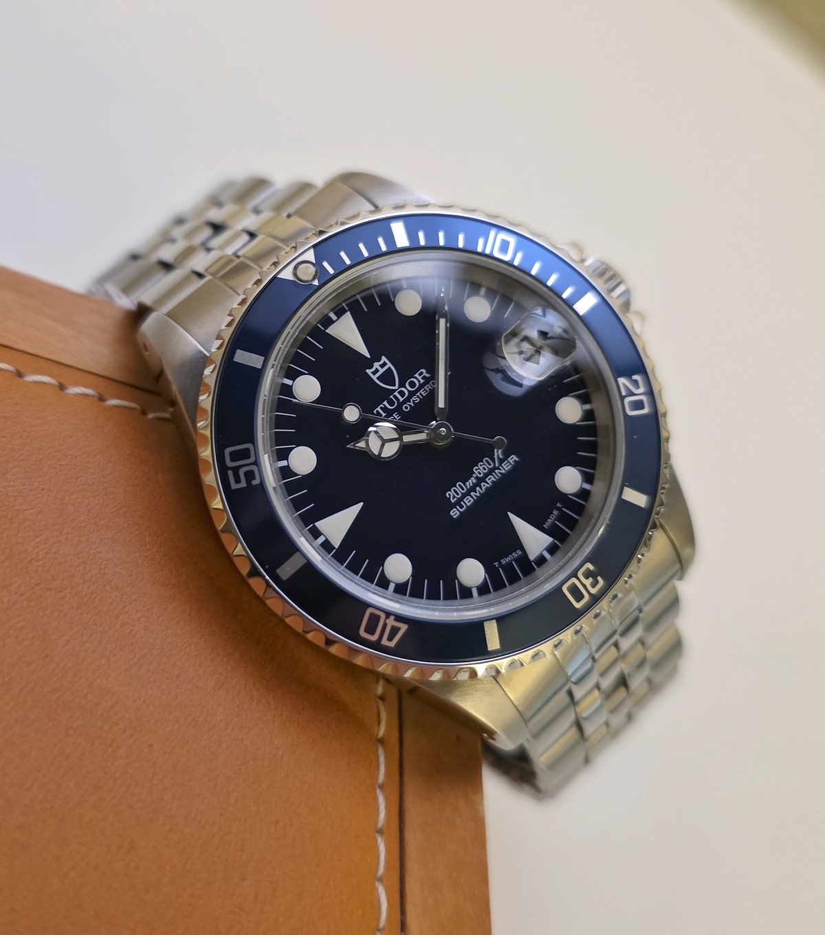 Tudor Submariner 75090 mid size Blue dial jubilee 1993