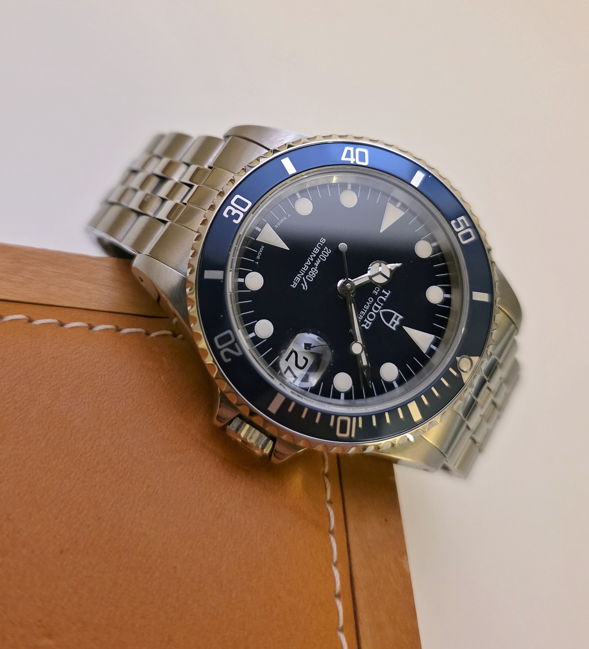 Tudor Submariner 75090 mid size Blue dial jubilee 1993