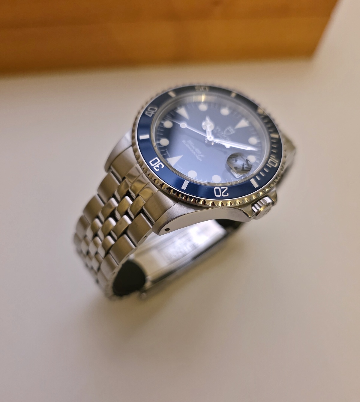 Tudor Submariner 75090 mid size Blue dial jubilee 1993