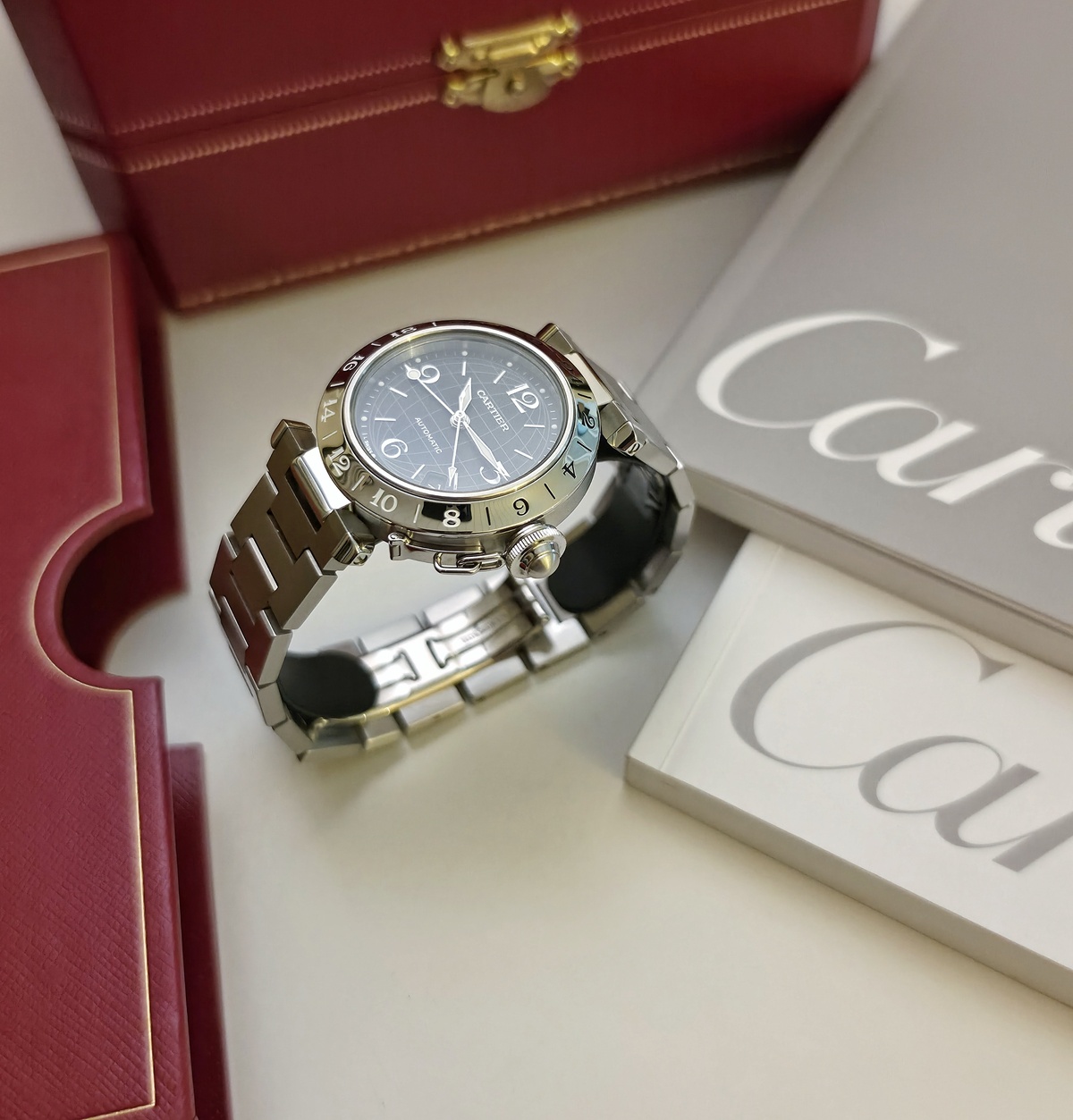 Cartier PASHA GMT Full set 2007 W31079M7