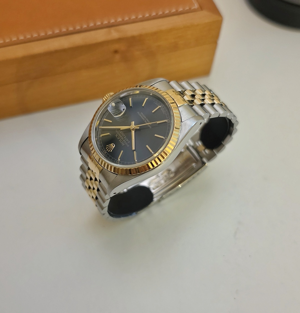 Rolex Datejust 16233 Two Tone Blue dial 1993