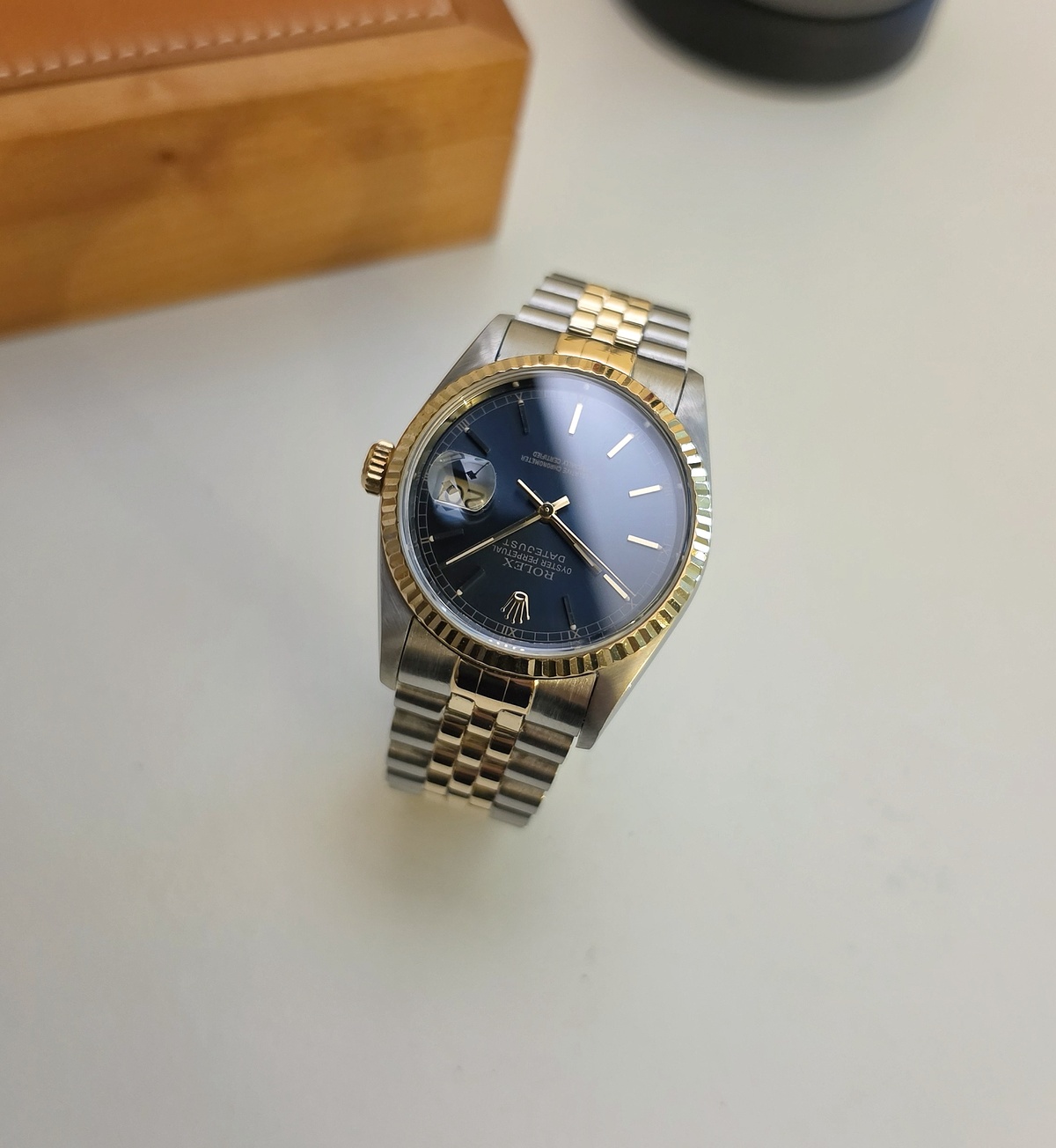 Rolex Datejust 16233 Two Tone Blue dial 1993