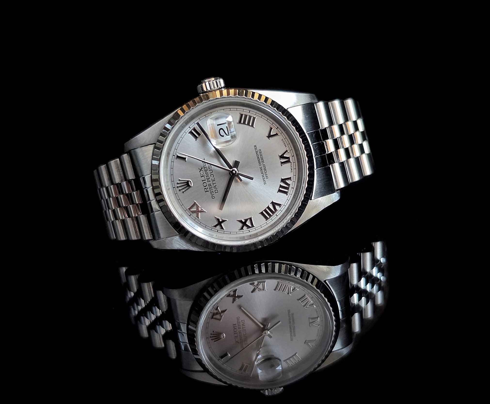 Rolex Datejust 16234 Silver Roman dial 2000 36mm
