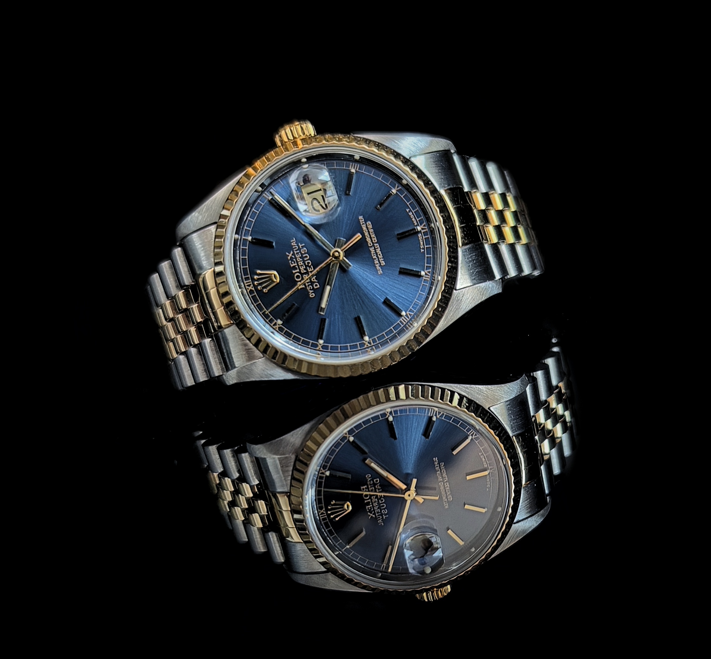 Rolex Datejust 16233 Two Tone Blue dial 1993