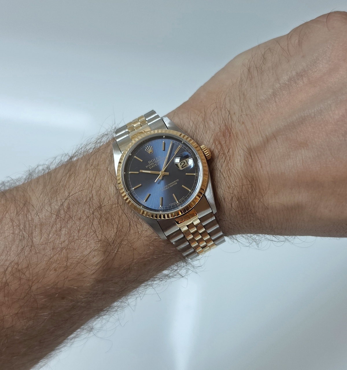 Rolex Datejust 16233 Two Tone Blue dial 1993