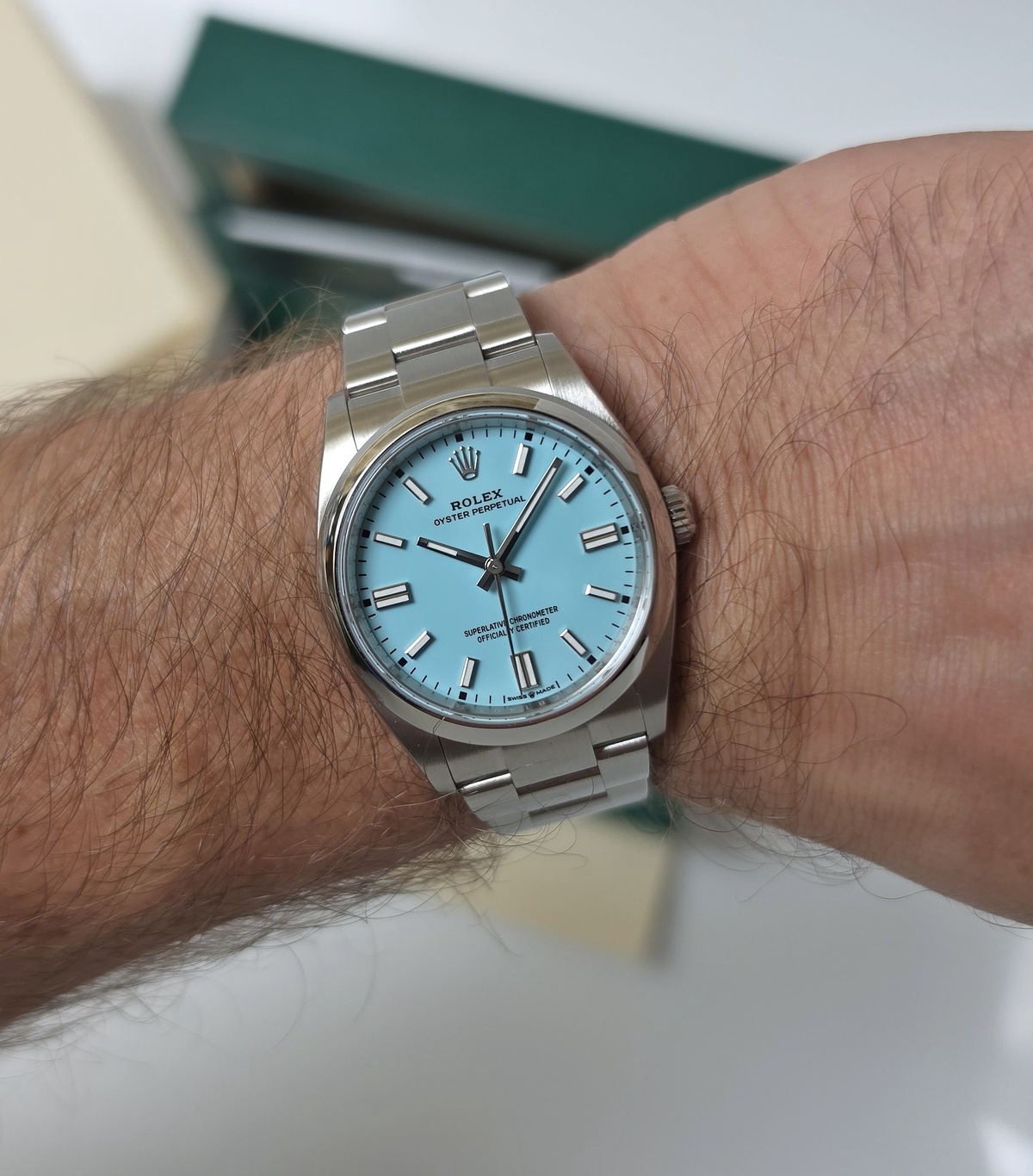 Rolex OP Tiffany Blue 36mm Oyster Perpetual 126000 Full set 2023