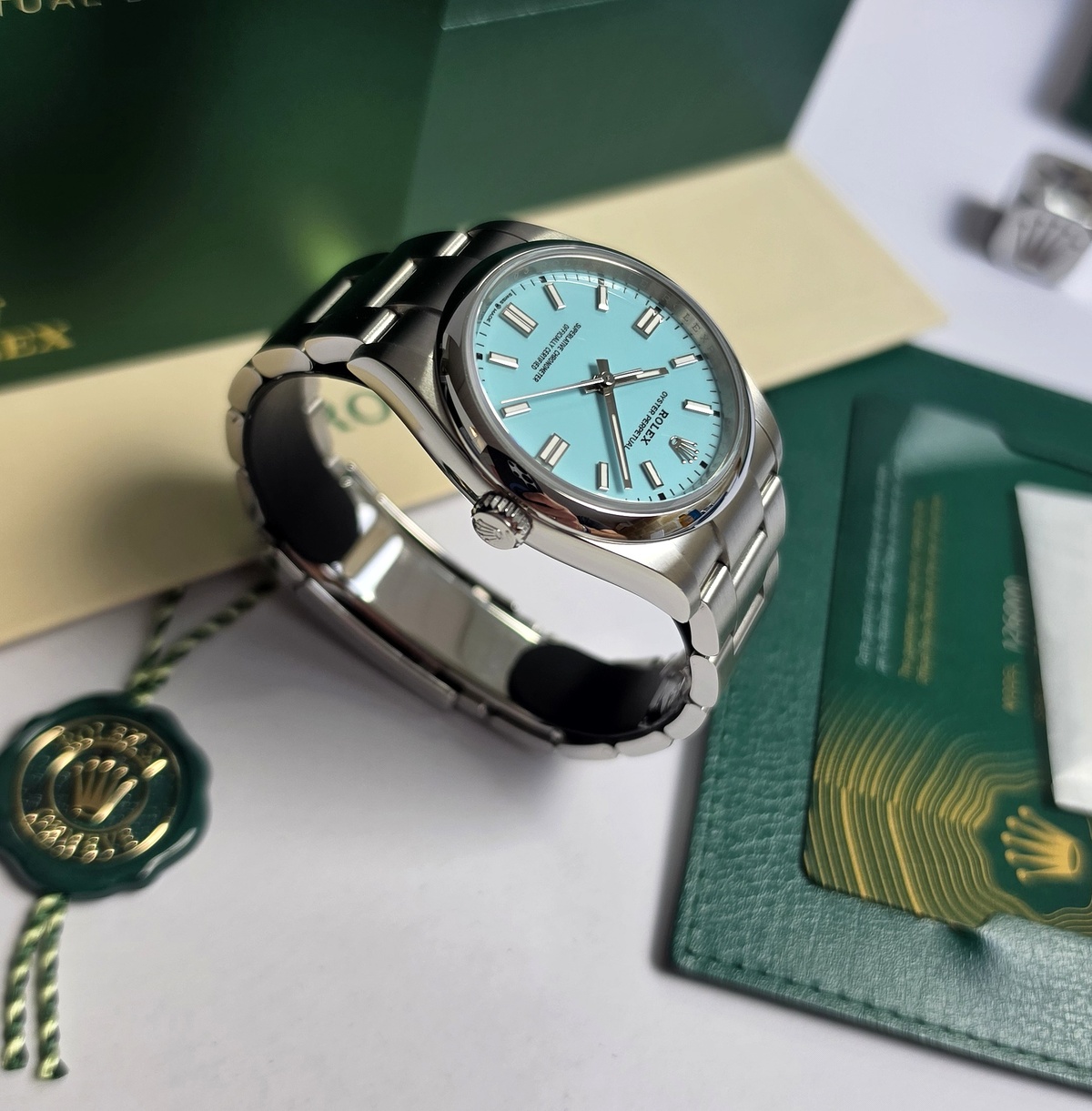 Rolex OP Tiffany Blue 36mm Oyster Perpetual 126000 Full set 2023